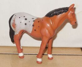 1988 Funrise Appaloosa HORSE PVC figure RARE Vintage Hard Plastic equest... - $24.70