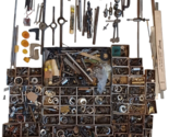 Over 28 Lbs Lot Mixed Machinist Tool / Material / Hardware Hoarde Estate... - $246.46