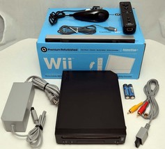 Gamestop Premium Nintendo Wii Black Video Game Console Home System Bundl... - $129.94