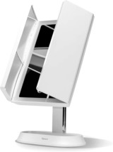 Fancii Led Lighted Makeup Mirror With 3 Color Temp, Rechargeable Trifold... - $57.99