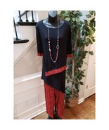 Vintage Rebecca Jones Two Piece Set Womens 2X Floral 3/4 Sleeve Handkerc... - $47.52