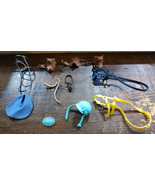 Barbie Horse Accessories Saddles Reins Brush Helmet - $12.22