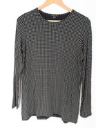 J Jill XS Black White Geometric Pattern Long Sleeve Jersey Top Wearever ... - £22.50 GBP