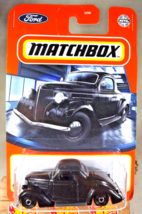 2022 Matchbox Ford 48/100 1936 FORD COUPE Black w/Black Spoke Chrome Hubs - £8.06 GBP
