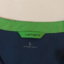 Carhartt Women's Force V-Neck Pockets Blue Workwear Top Short Sleeve Size Large image 3