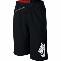 Nike New Kids N45 Hbr French Terry Boys Shorts Nwt, Black &amp; Red Very Nice Shorts - £13.33 GBP