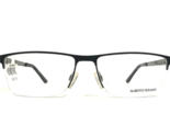 Alberto Romani Eyeglasses Frames AR 7000 BK Black Gray Silver Half Rim 5... - $65.23