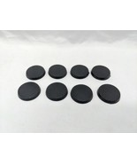 Lot Of (8) (6) Games Workshop 1991 Black Round Miniature Bases (2) Unbra... - $15.84