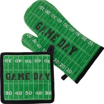 Pothole Pot Holder &amp; Oven Mitt Set of 2 - Football Fever Boston Internat... - £10.94 GBP