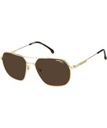 Carrera C1035/GS 0J5G 70 Gold / Dark Brown Lens Unisex Sunglasses 58mm - $66.93