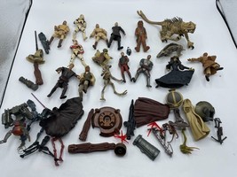 Vintage Star Wars Hasbro Action Figures Accessories Parts Lot Jango Fett Anakin - £35.46 GBP