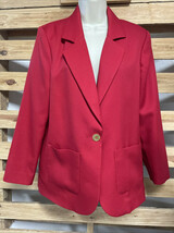 Vintage Brownstone Studio Red Blazer Jacket Woman&#39;s Size M Careerwear KG JD - £22.95 GBP