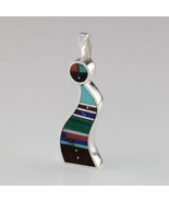 Amazing Harold Smith Sterling Silver Inlay Pendant 51 mm Long - $197.99