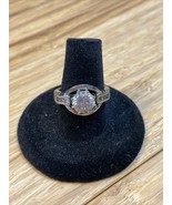Sterling Silver .925 Synthetic Stone Ring Size 7 Estate Jewelry Find KG JD - $24.36 CAD