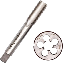 WXIQIHE 9/16-20 Tap and Die Set, Right Hand Thread Tap with round Die, 2... - $28.78