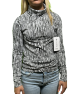 NWT Athleta Flurry Element SNBW Turtleneck Top Long Sleeve Shirt Black/W... - $33.48 CAD
