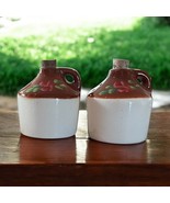 Vtg Little Brown Whiskey Moonshine Jugs Crocks Salt and Pepper Shakers 2.5&quot; - €14,75 EUR