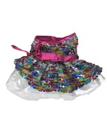 Build A Bear Sequin Dress Multicolor Sparkly Ruffle Pink Bow Outfit BAB - €14,40 EUR