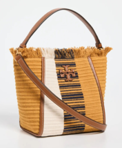 Tory Burch McGraw Woven Stripe Small Bucket Bag Crossbody ~NWT~ - £257.99 GBP