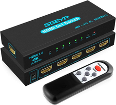 HDMI Switch  5X1 HDMI Switcher 5 in 1 Out HDMI Switch Selector 5 Port Box - $56.42