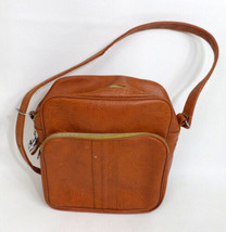 Funky Vintage Faux Leather Brown Messenger Type Bag Camera Bag - $19.79
