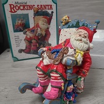 Musical Rocking Santa &quot;We Wish You A Merry Christmas&quot; Pre-owned Tested Works - £16.74 GBP