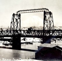 RPPC Mount Rainier From Tacoma Bridge Ellis 1920s Washington Pacific NW PCBG6C - £23.13 GBP