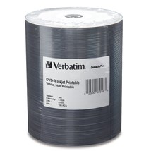 Verbatim DVD-R 4.7GB 16X DataLifePlus White Inkjet Printable, Hub Printable - 10 - £46.20 GBP