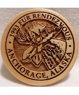 1993 Anchorage Fur Rondy Rendezvous Collector Pin/Moose Wooden (Birch)-M... - $1,859.59 MXN