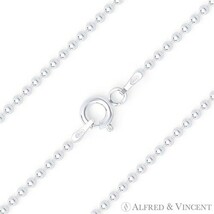1.5mm Polished Ball Bead Link Italian Chain Anklet in .925 Italy Sterlin... - $14.15+