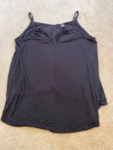 Torrid Neck Accent Ruffle Swing Cami Tank Top Versatile Black Size 3 Adjustable - £14.59 GBP