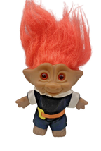 Vintage ACE Pilgrim Thanksgiving 5&quot; Troll Doll With Outfit and Orange Hair Eyes - £10.19 GBP
