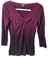 Ann Taylor Womens Shirt Top Size XS Purple V Neck Knit Excellent Conditi... - $18.98 CAD