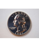 1961 P Washington Quarter Silver Proof - SKU 35-0225-USQ-PR - £7.98 GBP