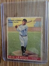 Sports Babe Ruth 1933 Goudey #144 Rookie Card - £3,526.40 GBP