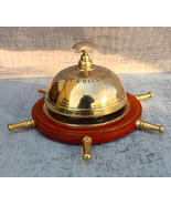 Vintage Brass Nautical Rudder Helm Wheel Paperweight Desk Counter Call B... - $54.32 CAD