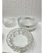 Vintage 1960’s Mcm Crystal Art Glass Bowl Bubble Design Hadeland Crystal... - $108.80