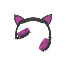 Ledeez Wired Pink LED Cat Ear Headphones with 3.5mm Jack Plug - £7.98 GBP