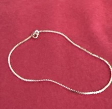.925 Sterling Silver 9” Chain Ankle Bracelet - $62.48 MXN