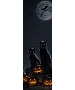 Midnight Watchers Bookmark - Black Cat - Halloween - Pumpkin - $54.19 MXN