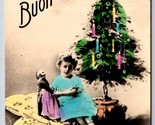 Cppr Teinté Sapin de Noël Bougies Enfant Avec Jouets Buon Natale Unp Pos... - $4.04