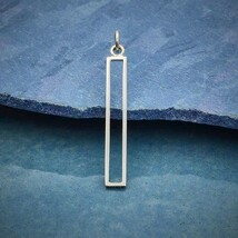 Sterling Silver Openwork Rectangle Link 37x5mm - $361.13 MXN