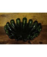 Green Glass Fingers or Ruffles Dish - £19.24 GBP