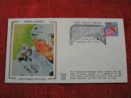 Nhl Mario Lemieux Uniform Retired Pittsburgh Penguins Fdc Cachet Envelope 2/1997 - £11.16 GBP