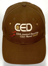 CED 12th Annual Sporting Clay Shoot 2009 Hat-Brown-Hook &amp; Loop-Richardson - $16.88