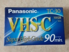Panasonic TC-30 VHS-C Video Cassette Tape Super High Grade 90 Minute New... - $9.89