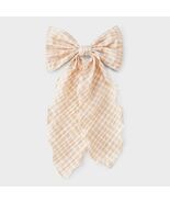 Wild Fable Gingham Bow Hair Barrette Orange Recycled Polyester - $188.43 MXN