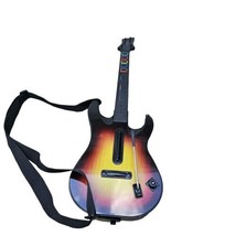 PS3 Guitar Hero World Tour Sunburst Wireless Guitar &amp; Strap Red Octane 9... - $45.05