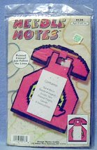 Design Works Needle Notes Message Pad Plastic Canvas Kit #136 Pink Phone NIP - $2.99