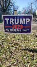 100 Lot Trump 2020 No More Bullshit W/100 Frames Yard Sign Double Sided 14x23&quot; - £361.92 GBP